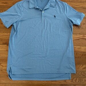 Excellent!! Ralph Lauren Light Blue Men’s Polo Golf Performance Shirt XXL 2XL